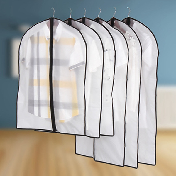 clear hanging garment bags for closet dust proof clothes bag Transparent Wardrobe hanger bag for Jacket Coat Dress