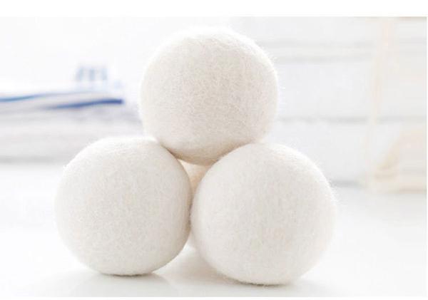 Natural Wool Felt Dryer Balls 75mm Laundry Balls Reusable Non-Toxic Fabric Softener Reduces Drying Time White Color Balls