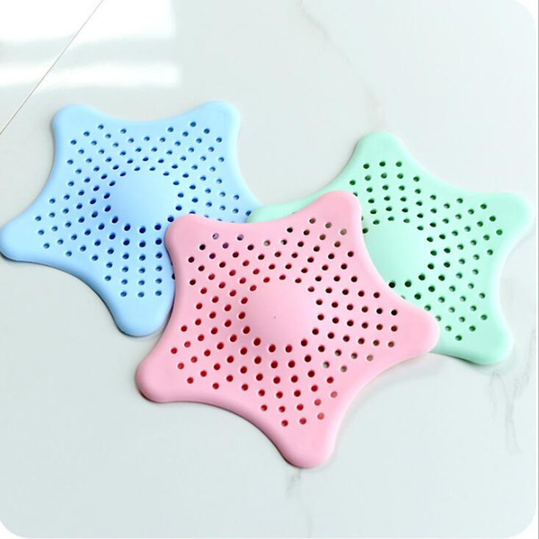 1Pc Star Sewer Outfall Strainer Bathroom Sink Filter Anti-blocking Floor Drain Hair Stopper Catcher Kitchen Bathroom Accessories AVI-0179