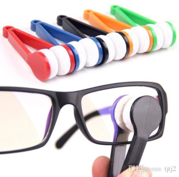 Sale Random Glasses Eyeglass Cleaner Brush Microfiber Spectacles Cleaner Brush Cleaning Tool Multi-Function Portable DHL Free