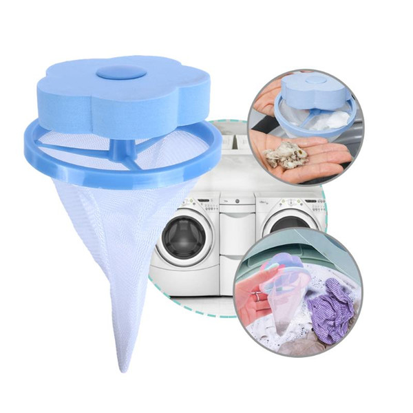 Flower Shape Mesh Filter Bag Laundry Ball Floating Style Washing Machine Filtration Hair Removal Device House Cleaning Tools