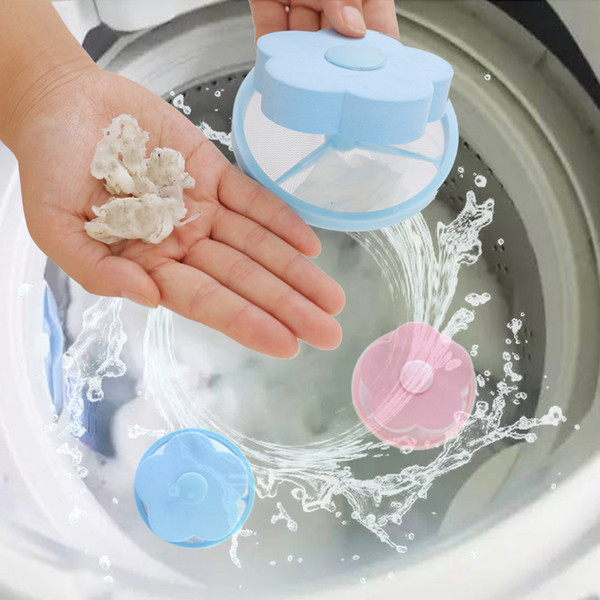 Washing Machine Decontamination Mesh Bag Hair Remover Float Filter Wool Absorb Strainer Laundry Ball Random Color