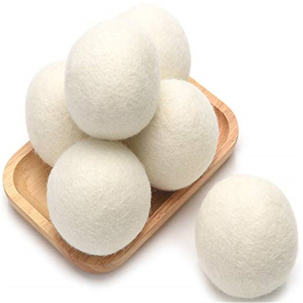 6cm 7cm 7.5cm 8cm 10cm Wool Dryer Balls Organic Natural Fabric Softener Static Laundry Dryer Ball Helps Dry Clothes in Laundry Quicker