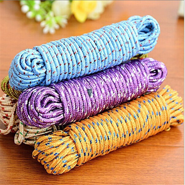 2016 New Design 10m Colorful Multifunction Nylon Washing Clothes Line Rope Clothesline String 10m Hangers & Racks