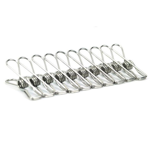 5.5*2.5cm Spring Clothes Clips Stainless Steel Pegs For Socks Photos Hang Rack Parts Practical Portable Holder Accessories JF