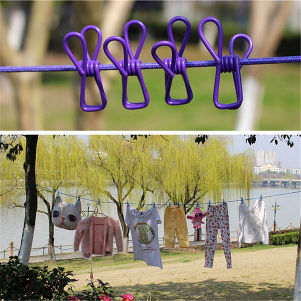 1Pcs 185CM Portable Elastic Clothesline Clips Economical Interior Space Hanger Environmentally Friendly Travel Windproof