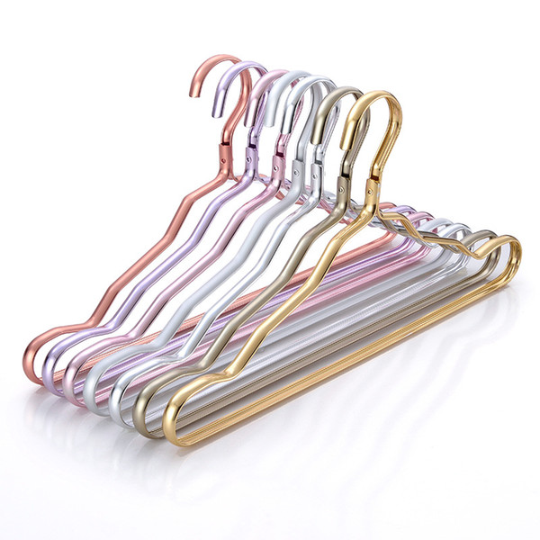 Aluminum alloy Coat Hanger Multi Colors Non Slip Clothes Rack For Dry And Wet Dual Purpose Hangers Firm Durable Free DHL 1239