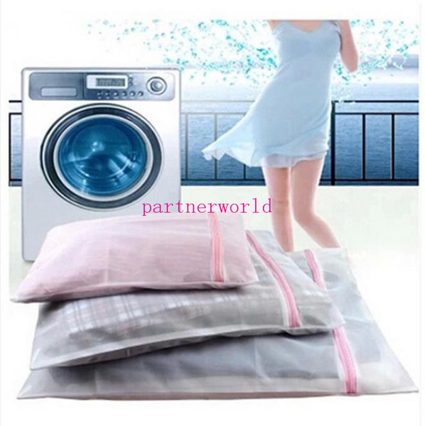 30*40CM Washing Machine Specialized Underwear Washing Bag Mesh Bag Bra Washing Care Laundry Bag in best price and qualty bag White 100pcs