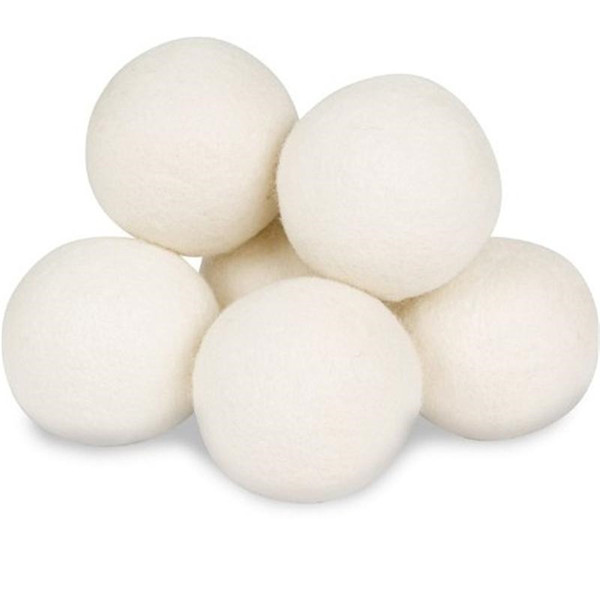 6pcs/bag 7CM Premium 100% Wool Dryer Balls Reduce Wrinkles Reusable Natural Fabric Softener Anti Static Large Felted Organic Wool Dryer Ball