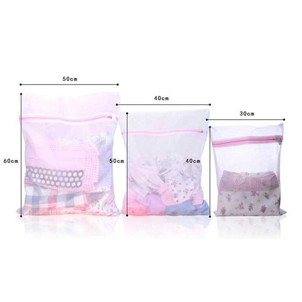 Laundry 3 Size Clothes Washing Machine Bag Laundry Bra Aid Lingerie Mesh Net Wash Bag Pouch Basket