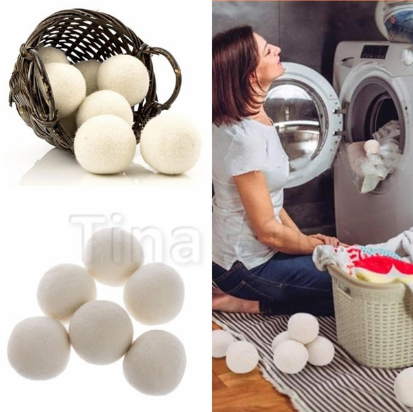 Wool Dryer Balls Reduce Wrinkles Reusable Natural Fabric Softener Anti Static Large Felted Organic Clothes Dryer Ball Laundry Product 4731