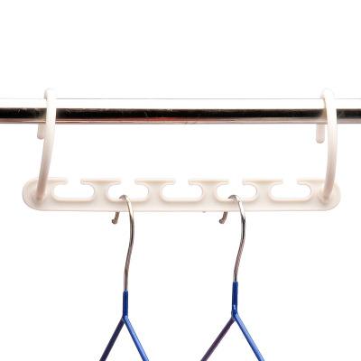 Multi Storey Clothes Hanger Five Stackable Rack Made Of Plastic Windproof Clothing Racks Coat Dring Hangers Double Hooks Wardrobe lin4788