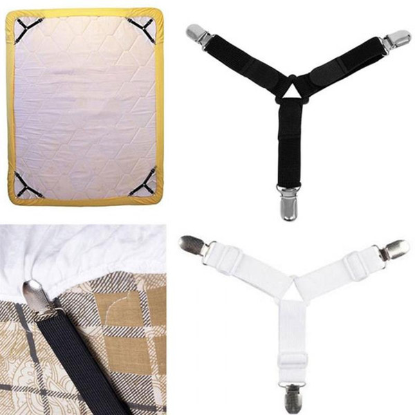 Clothes Pegs 4pcs Bed Sheet Clip Mattress Fasteners Useful Elastic Cover Blankets Grippers Holder Fixing Slip-Resistant Belt Clip