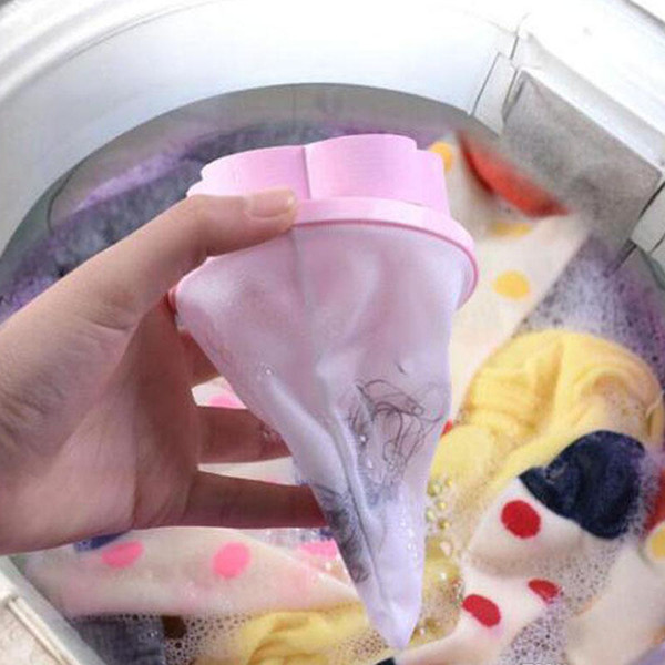 Floating Pet Fur Catcher - Reusable Hair Remover Tool Floating Lint Mesh Bag Hair Net Pouch for Washing Machine