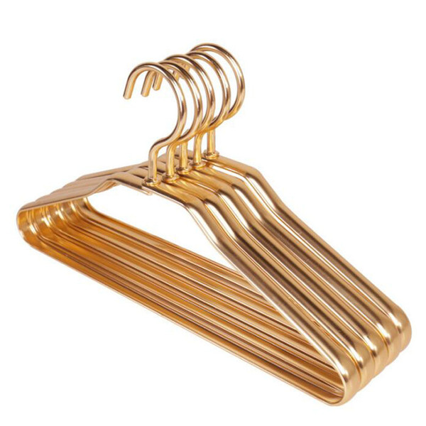 Clothes Hangers Aluminum Metal Luxury Anti-rust Shirts Dress Coat Rack Waterproof Kids Baby Hangers Rack