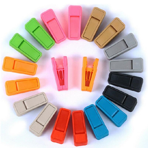 Colorful Resuable Tie Clip Universal Wet And Dry Clothes Hangers Easy To Use ABS Plastic Clothespin No Trace Racks