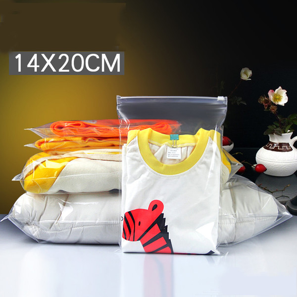 100pcs/lots High Quality Clothes Zip Lock Plastic Bag Clear Resealable Bag Self Sealing Bags