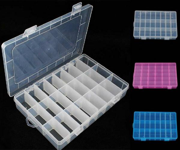 1PCS Sundries Assort Collect Box Components Storage Plastic box 24 grid collection box 672095