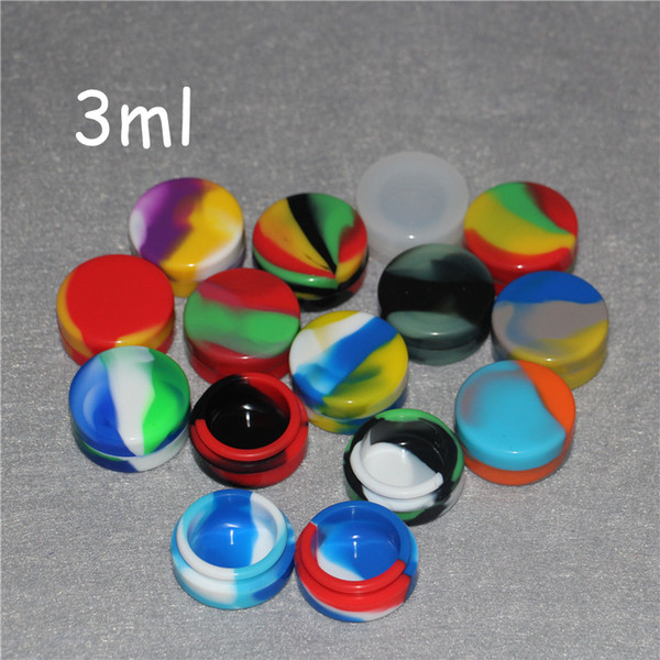 Hot Selling Silicone Wax Oil Container 3mL 32*15mm Containers Silicone Jars Wax Concentrate Wax Containers Free Shipping DHL