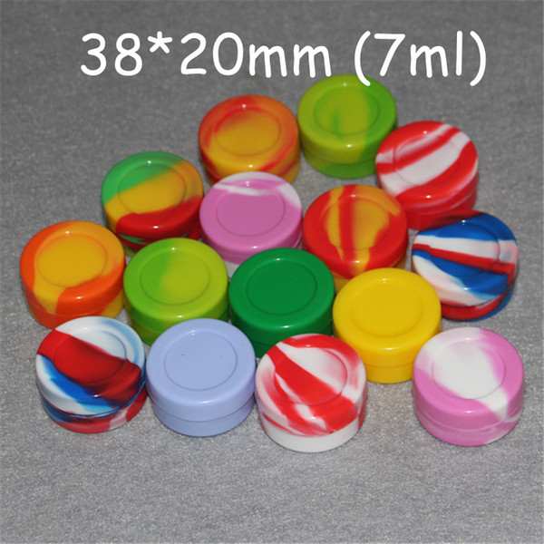 6+1 Silicone Containers For Wax Containers Silicone Jars 1.5ml 3ml 5ml 6ml 7ml 10ml 22ml Silicone Cases In E Cigarettes