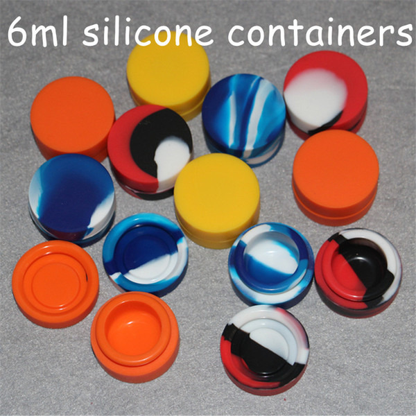 Matte Surface 35*20mm 6ml Silicone Containers Silicone Dab Jars Container Bho Wax Container Reusable Non-toxic Silicone Jars DHL