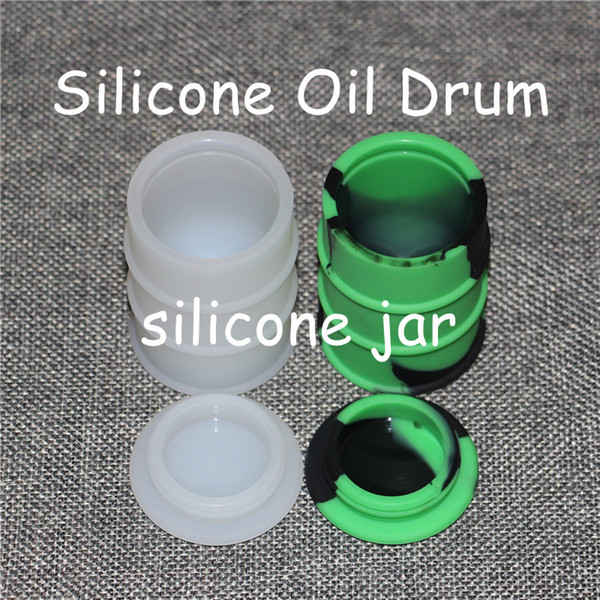 Barrel shape big size 26ml wax bho oil dab oil wax silicone barrel rubber drum silicone jars container rubber for wax slick containers