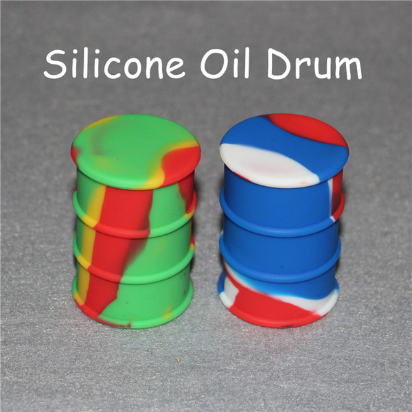 26ml 40*55mm silicon dab wax oil drum platinum cured silicone container non-stick silicone drum jars dabber oil holder can