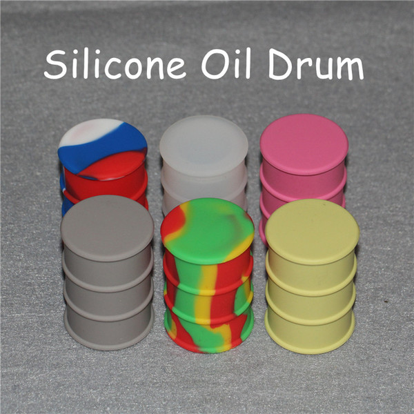 26ml Food Grade Non-stick Silicone Containers Barrel Drum Rigs Shape Jar Dab Container Wax Vaporizer dabber For Dab Oil Rigs dabber tools