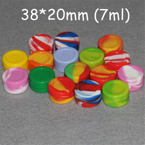 Wholesale 3mL 5mL 7mL 22ml Non-stick Silicone Jar Dab Wax Containers For Wax Silicone Jars silicone oil rigs FDA &LFGB Test