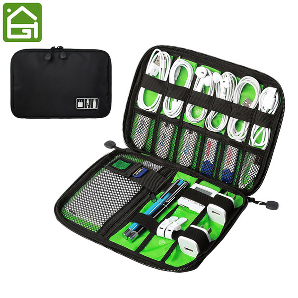 Large Shockproof USB Cable Earphone Storage Bag Flash Drive Organizer Digital Gadget Holder Travel Cellphone Mobile Charger Case