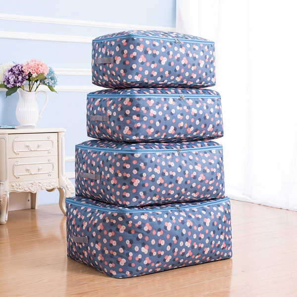 Best sale small nylon storage bag oxford fabric tough cloth 55*35*20 flower pattern portable household waterproof fashion design home trip