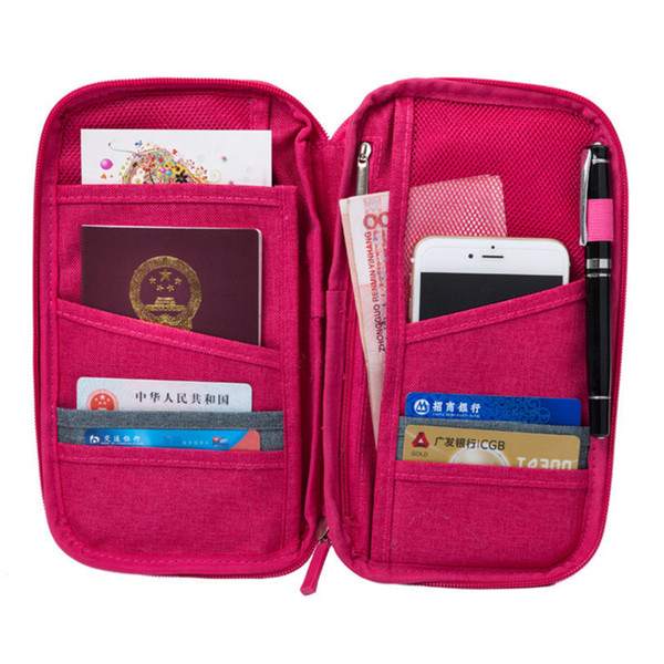 Women's Clutch Travel storage bag Men passport Document Bag Solid Oxford Multi-Position Passport Card Package 2018 Home Storage wholesale