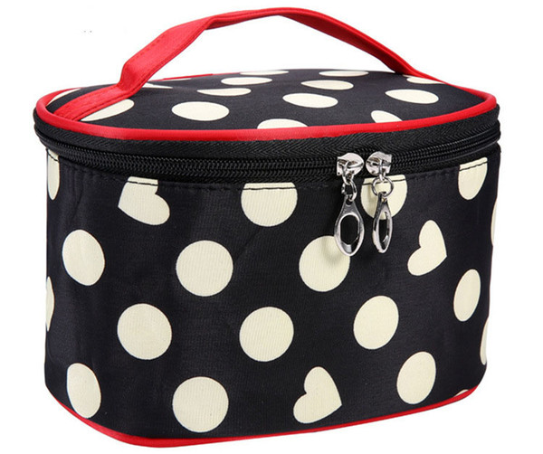 PVC 3D Laser Travel Waterproof Storage Bag Women Cosmetic Bag underwear Heart Round Dot Portable bag Gift 2018 new 7 color Storage wholesale