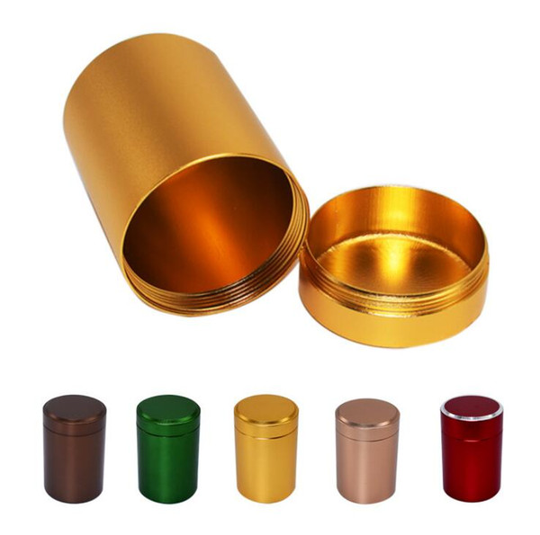 XXXL Metal Round Pill Box Holder Advantageous Container Storage Case Waterproof Tobacco Tea Stash Double open 5 colors