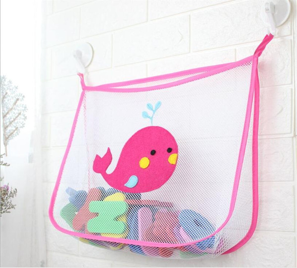 Wholesale baby bathroom toys storage Bag Foldable Large Capacity Fashion Baby Toy Mesh Storage Bag Bathtub Doll Goods Organizer 30*40cm