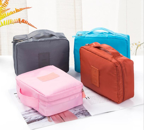 Storage Bag Oxford Cloths waterproof material large capacity square Shape Wash Organizer Travel Dresser Pouch Cosmetic Makeup for women