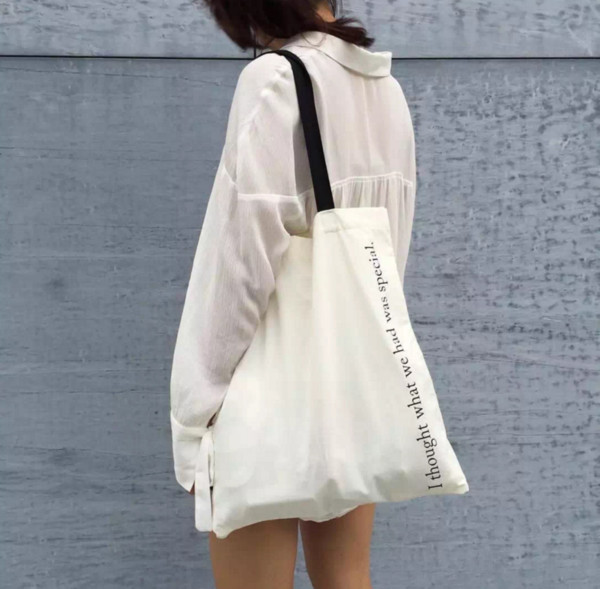 GK13 Korean version of simple black shoulder belt canvas bag with single shoulder canvas belt student cloth bag girl.