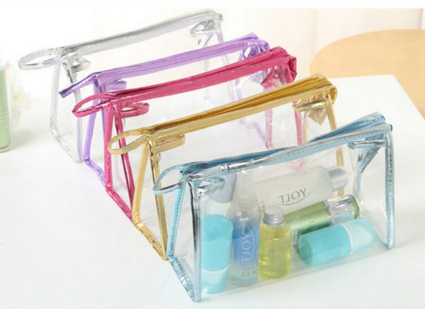 Fashion cosmetic bag cosmetic cases makeup bags lady wash gargle bag transparent PVC travel waterproof bags sorting bags XN-C002