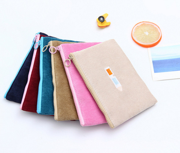 GK1201 female corduroy zero purse with Korean version of the fashion mobile phone pocket change certificate cosmetic bag corduroy.