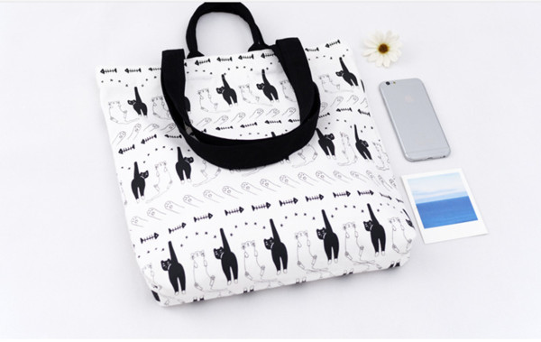 10pcs--E27 handmade fashion canvas bag with Korean hand bill of lading shoulder student student bag shopping pack sundry collection.