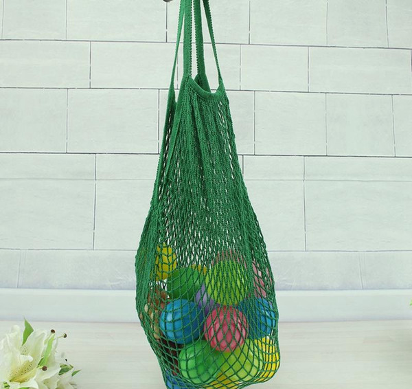 String Shopping Fruit Vegetables Grocery Bag Shopper Tote Mesh Net Woven Cotton Shoulder Bag Hand Totes Home Storage Bag