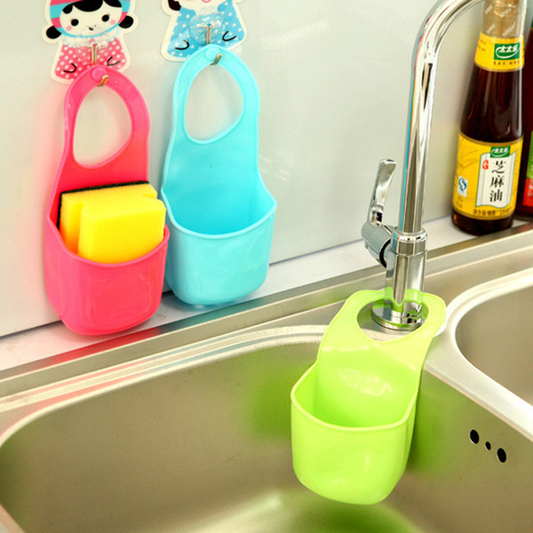 Hot Creative Kitchen Sink Bathroom Hanging Strainer Organizer Storage Sponge Holder Bag Tool