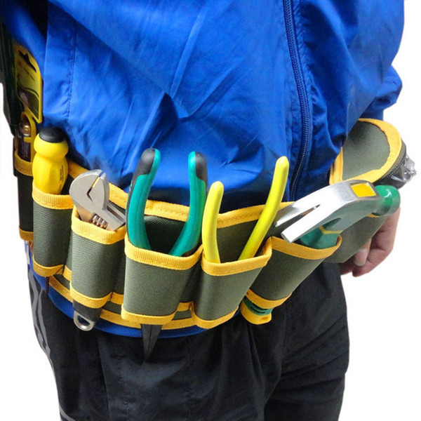 Convenient Hardware Mechanic's Electrician Canvas Tool Bag Belt Improve Work Eficiency Kit Pocket Pouch Organizer