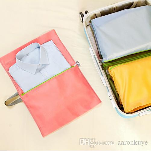 4 pcs/set Travel Storage Bag Luggage shirt Clothes Tidy Organizer Pouch Suitcase Portable classification Storage bag