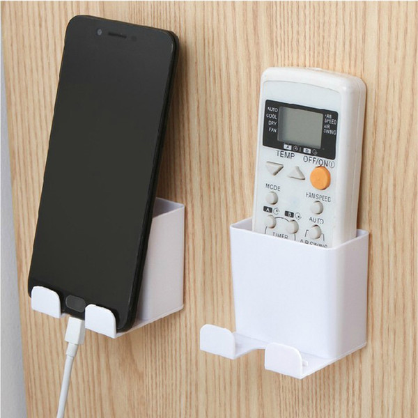 New 1PC Wall Mounted Organizer Storage Box Remote Control Air Conditioner Storage Case Mobile Phone Plug Holder Stand Container