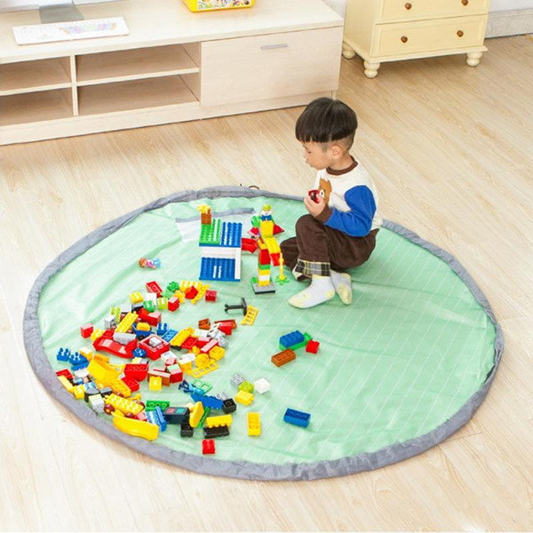 Free Shipping 1.5 meters Portable fresh Kids Toy Storage Bag and Play Mat children Toys Organizer Bin Box Fashion Practical Storage