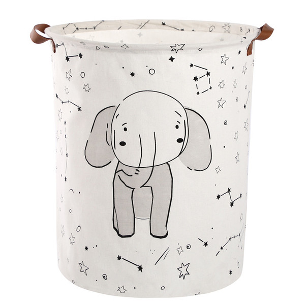 40*50cm Europe and the United States new abstract starry sky cotton hamper folding fabric waterproof laundry basket laundry stor