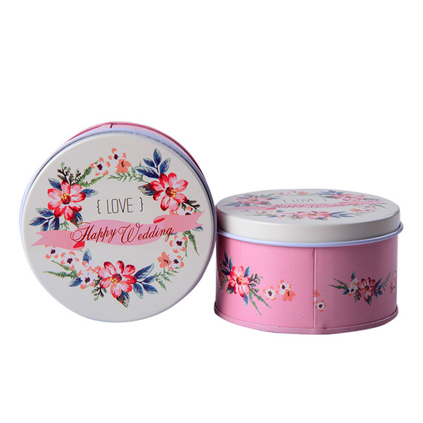 Hot Flower Tin Candy Storage Box Wedding Birthday Party Supply Sealed Tin Tea Jar 12pcs/lot Mini Tin Box Jewerly Coin Rangement Cans