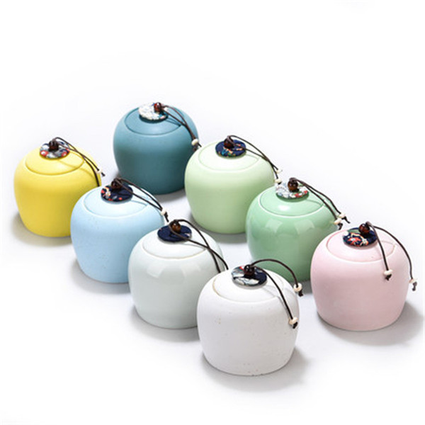 Storage Jars Chinese Style Tea Canister Kitchen Ceramic Canisters Tea Canister Gift Ceramic Box potes de cozinha armazenamento