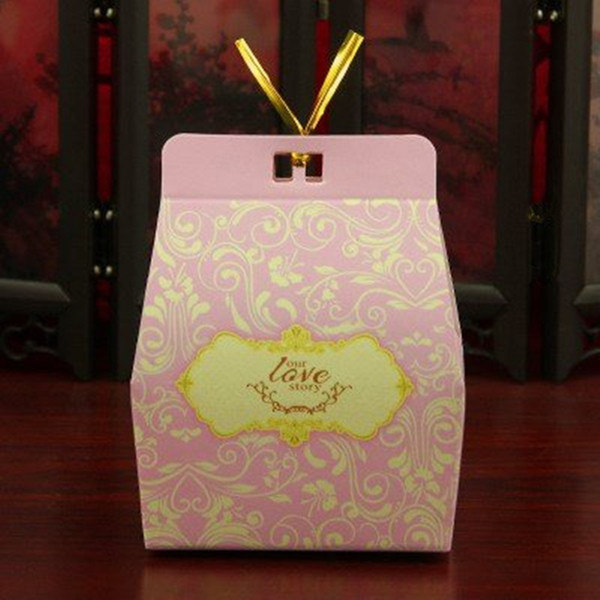 50 pcs/lot Wedding Gift Box Printing Storage Box For Candy Birthday Favors Paper Candy Gift Bags Creative Wedding Present Cases Cans Storage